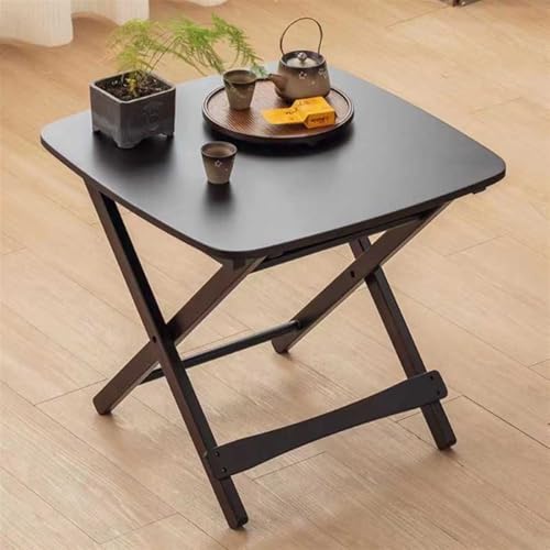 Table basse portable pliante en bambou de camping et balcon 48cm