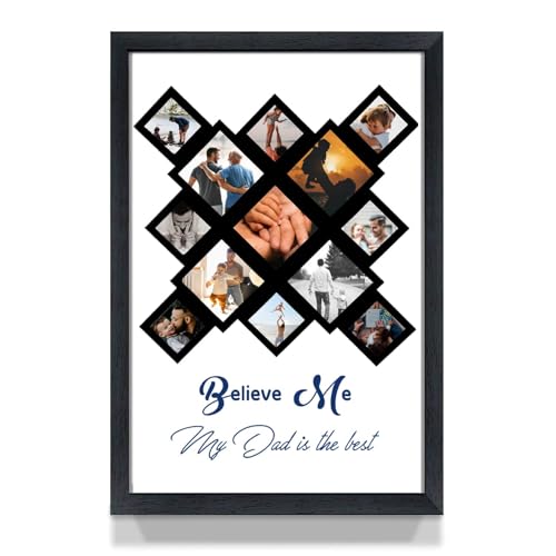 Image of A Perfect Gifter Customized Photo Frame With Photo Upload, Birthday, Anniversary Gift for Father's Day(My dad is the best, 14 x 20 Inch)