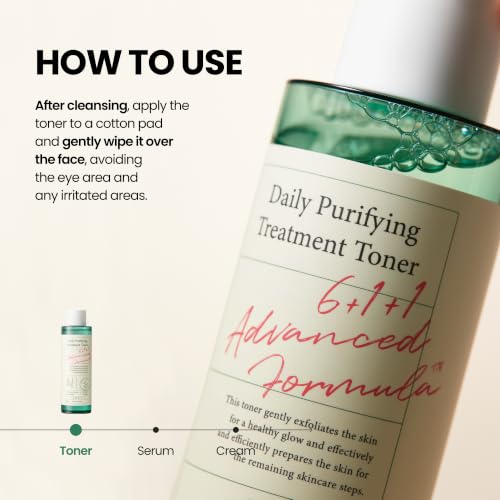 Image of AXIS-Y Daily Purifying Treatment Toner with Salicylic Acid & Centella Asiatica - Pore Minimizer, Oil Control & Blemish Treatment Face Exfoliator - Vegan Korean Skin Care BHA Toner - 200 ml