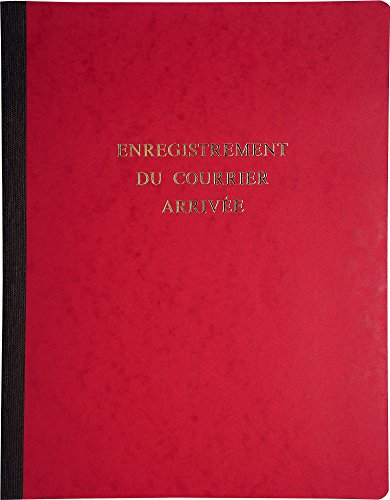 Le Dauphin - Réf. 41045D - 1 Piqûre - Dimensions 32 X 24 cm - Courrier arrivée 80 pages - Enregistrement du courrier - Couverture souple de couleur rouge Cover