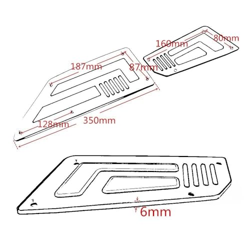 Cale pied moto CNC pour TMAX 530 2012-2016 pédales noires aluminium