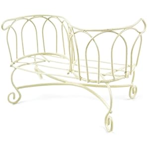 Touch of Nature Mini-Bank für Feengarten, 2-Sitzer, cremefarben