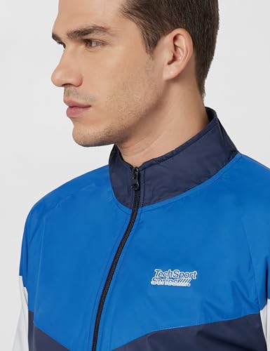 Image of The Indian Garage Co Men Regular Fit Colorblocked Wind Cheater