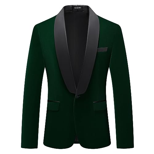 Mens Velvet Suit Jacket Slim Fit Blazer for Men...