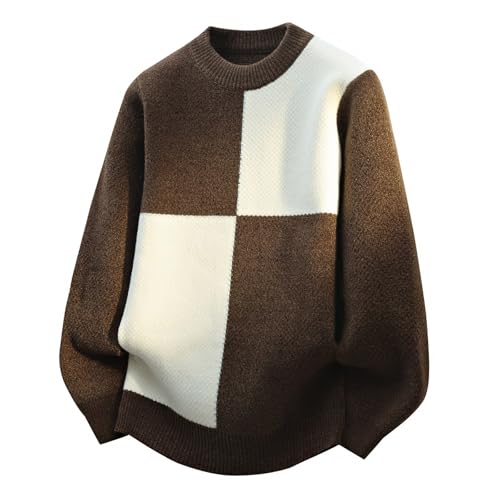 Pull tricot fin homme coupe ajustée manches longues chaud