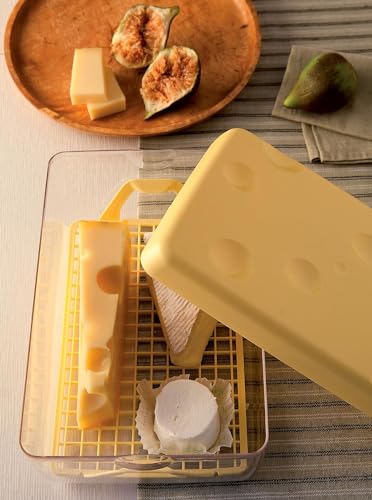 Snips Cheese Saver 3 LT, Cheese Container for Fridge Cheese Box With Grid 24.5x16.5x10.5 Cm, Yellow Colour, Made In Italy, Bpa Free - Image 4