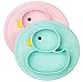 Silicone Divided Toddler Baby Plates - Portable Non Slip Suction Plates for Children Babies and Kids BPA Free FDA Approved Baby Dinner Plate