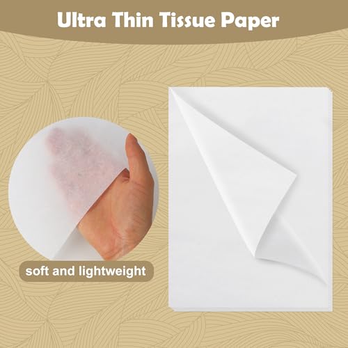 120 Blatt Seidenpapier Weiß,50x70 cm Seidenpapier Verpackungsmaterial,Seidenpapier für Geschenktüten,für Geburtstag Hochzeit Deko Basteln Verpacken DIY