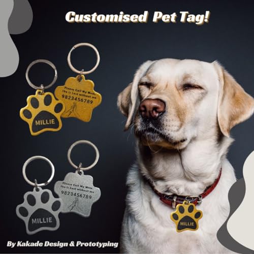 Kakade-Design-Prototyping-Personalized-Dog-Name-Tag-Customized-Pet-ID-Tag-for-Dogs-cats-with-Double-Side-Waterproof-Print-Paw-Print-Gold