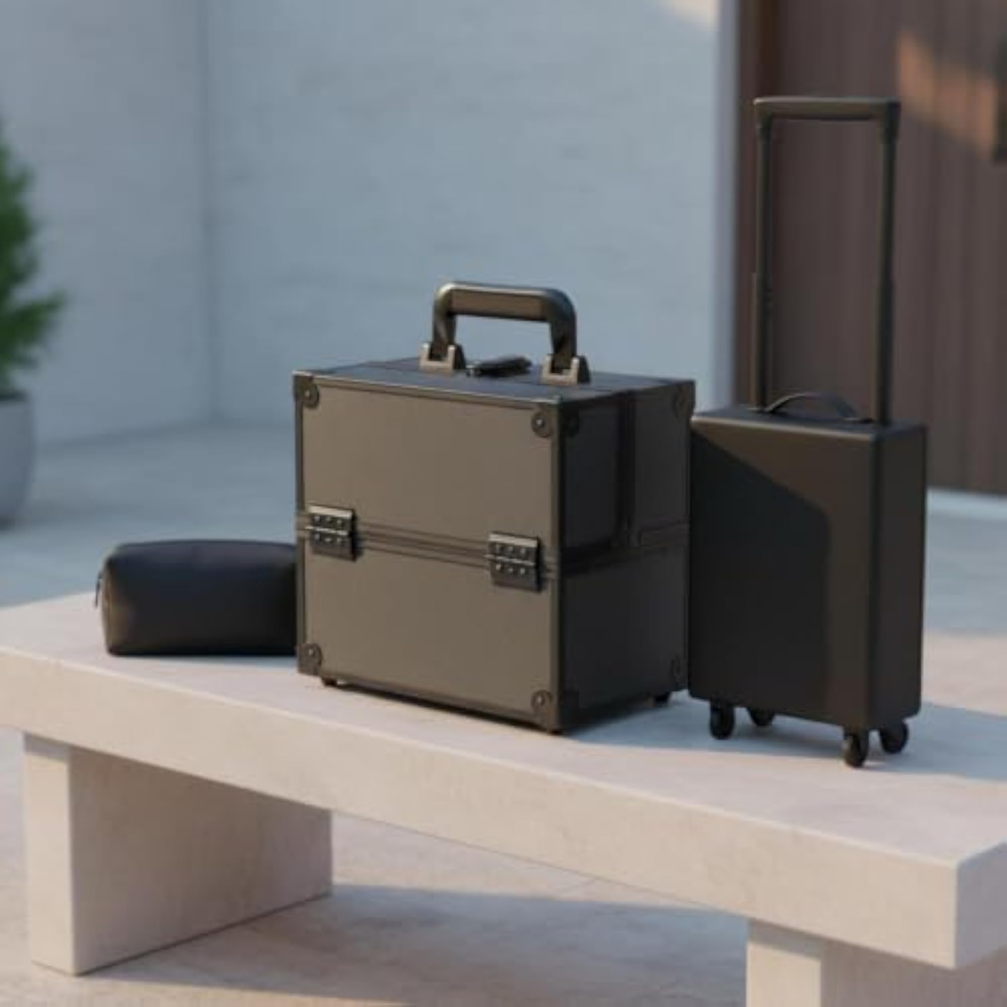 Train Makeup Case, Multi-Layer Portable Makeup Box