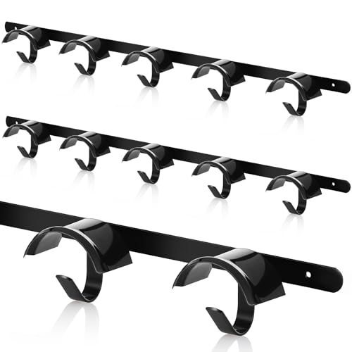 Zonon Horse Tack Bridle Hooks Metal Horse Bridle Rack Stall Hanger for Tack Harness Storage Stall Fence Barn Supplies(2 Pcs Five Hooks)