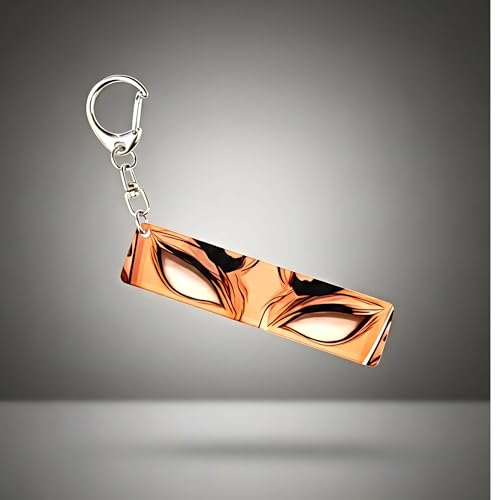Image of Dem-on Slayer Anime Acrylic Glowing Eyes Keychain | Luminous Eye Glow Key Ring | Premium Otaku Accessory for Bags, Bikes, Cars, Backpacks & Key Holder