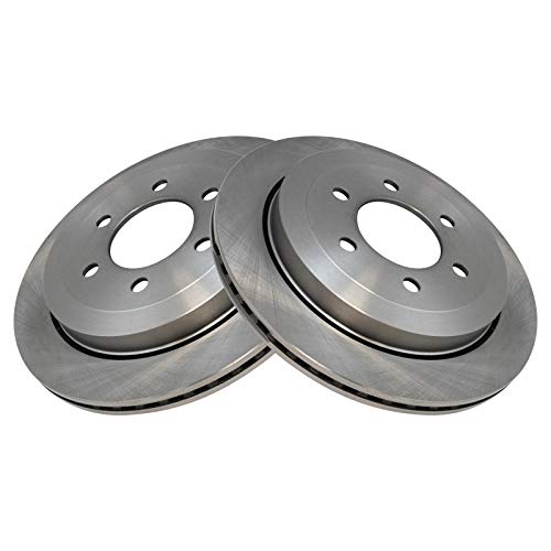 Image of TRQ Rear Ceramic Brake Pad and Rotor Set