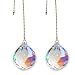Magnificent Crystal 40mm Aurora Borealis Crystal Ball Prism 2 Pieces Dazzling Crystal Ceiling Fan Pull Chain