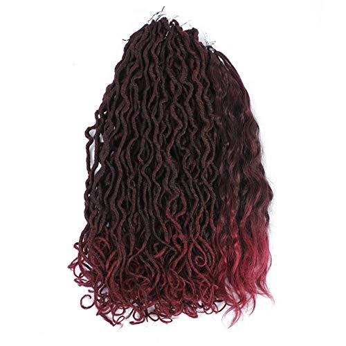 New Goddess Mermaid Faux Locs Crochet Braids Hair, 6Pcs River Pre-loop Twist Braiding Hair(20", T1B/Bug)
