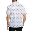 Divertente maglietta da golf da uomo, leggera, Dry-Fit, stile hawaiano, casual, con tessuto elasticizzato, per attività all'aperto e sport, Divertente Whtie, XL #1