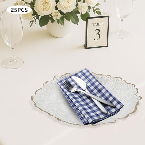 Set 25 Platos Dorados 32 cm Plástico Reutilizable miniatura 4
