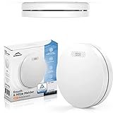 ALPENLUFT Rauchmelder Funk Vernetzt 10 Jahre Batterie, Rauchwarnmelder & Hitzemelder 2in1, Feuermelder, Brandmelder, Funkrauchmelder Vernetzbar | Ohne Bohren, Kein LED Blinken EN14604 TÜV Geprüft