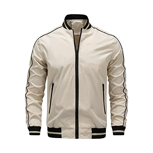 Veste de baseball légère pour homme avec fermeture éclair | Coupe ample