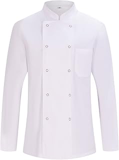 MISEMIYA Casacos de cozinheiro casacos de chef casaco para homem (embalagem de 1)