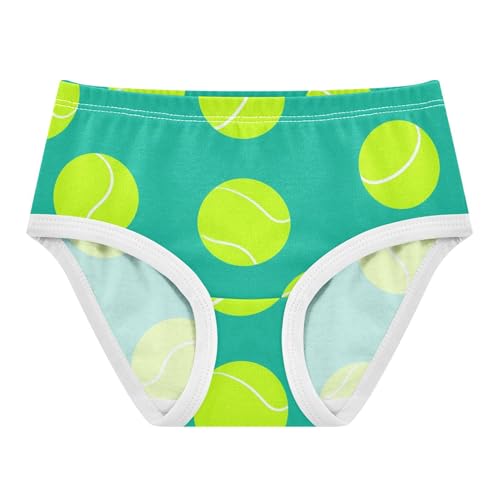 Yellow Tennis Balls Green Girls Underwear Toddlers 2t Cotton Cute Panties Girl Animal Briefs Girls Undies