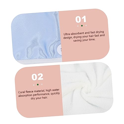 Mipcase Touca De Cabelo Seco De Veludo Cristal 5 Peças Toalha De Secagem Rápida Envoltório De Cabeça