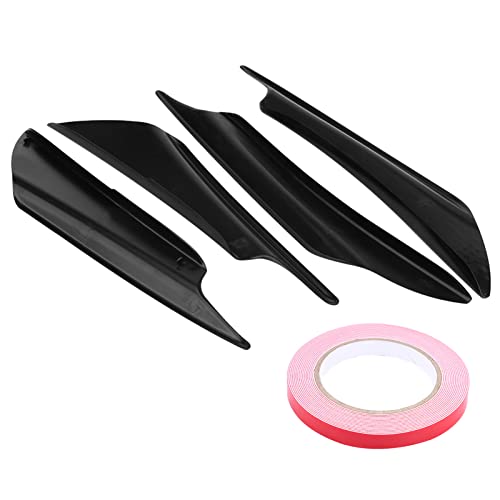 Spoiler, 4 Peças Universal Carro Corpo Spoiler Dianteiro Pára-choques Divisor Barbatanas (Preto sem