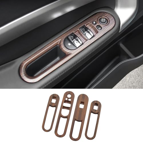 FDAIUN For BMW MINI F60 ウィンドウ リフトスイッチボタンカバートリム ステッカー スイッチ パネル フレーム ABS 材料 装飾 おしゃれ カスタムドレスアップ ミニ F60 適用 内装パーツ インテリアパネル アクセサリー 左ハン