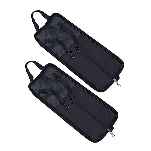 Toddmomy 2sets Percussion Stick Bag Drumstick Storage Pouch Case Zipper Easy to Open Close for Mallets 2pcs*2