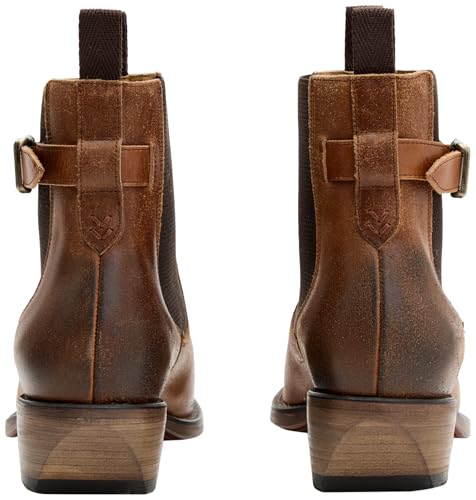 John Varvatos Men's Walker Buckle Chelsea Boot Mid Calf4