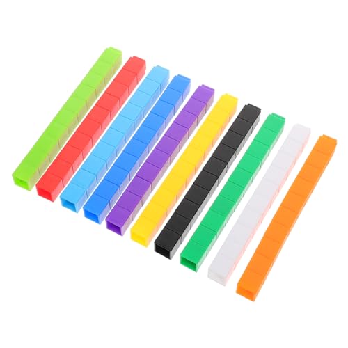 Kisangel 100 Piezas Cubo de cálculo matemático Cubos de vinculacion matematica Cubos de matematicas Rompecabezas de Bloques de Formas geométricas Bloques de plastico el plastico