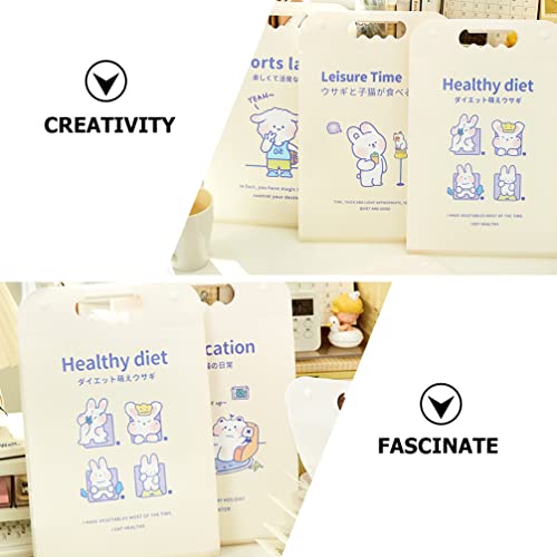 STOBOK 4 Pçs Pastas De Arquivo De Acordeão Bonito Saco De Acordeão Plástico Organizador De Papel Pas