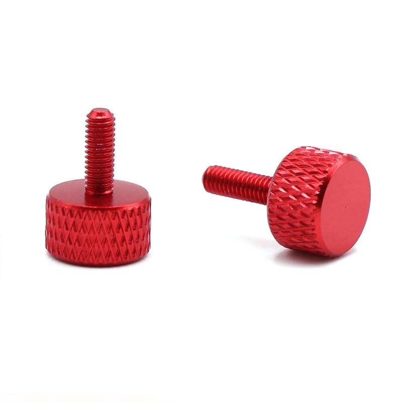 Generic 10 20 30 50PCS M3 M4 Aluminum Alloy Thumb Screws Adjust Chassis Screw Multiple Color - (Size: M4x16mm, Length: 30 Pcs, Color: Red)