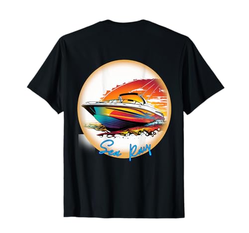 Sea Ray Bootsbekleidung | Sea Ray Sunset Print auf der Rückseite T-Shirt