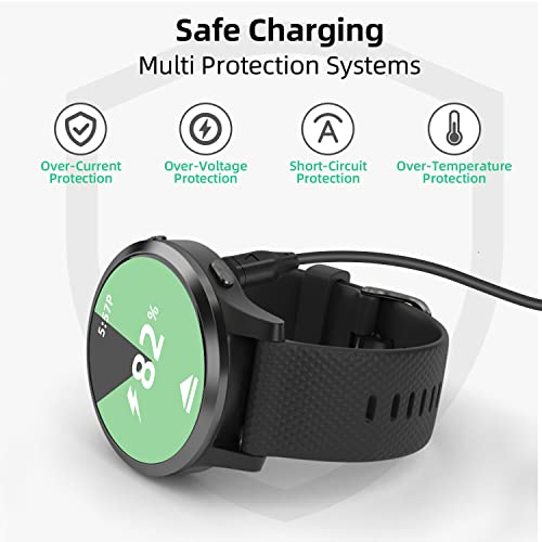 Carregador USB C compatível com carregador Garmin Watch, cabo de carregamento de sincronização de da