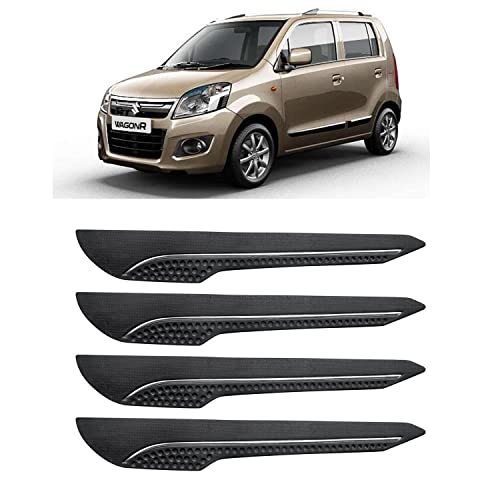 Image of AOSIS-Car Bumper Protector /Bumper Guard for Maruti Suzuki Wagon-R with Single Chrome Stripe (4-Pcs)