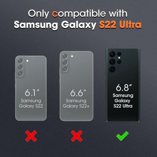Coque Samsung S22 Ultra antichoc rouge et gris avec protections d'écran et d'objectif intégrées - 2