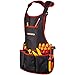Price comparison product image NoCry Professional Canvas Work Apron - with 16 Tool Pockets, Fully Adjustable, Waterproof & Protective, Black
