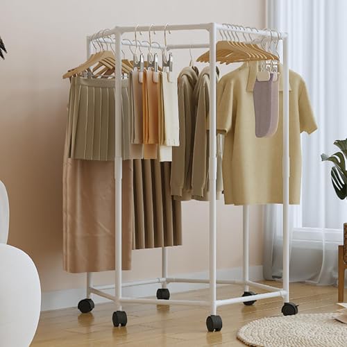 Space-Saving Laundry Rack | Hexagonal Clothes Drying Hanger Multi-Use Storage Stand for Garments Blankets Towels Coats - Ideal for Home Dorm Apartment Bedroom Living Room - Image 2