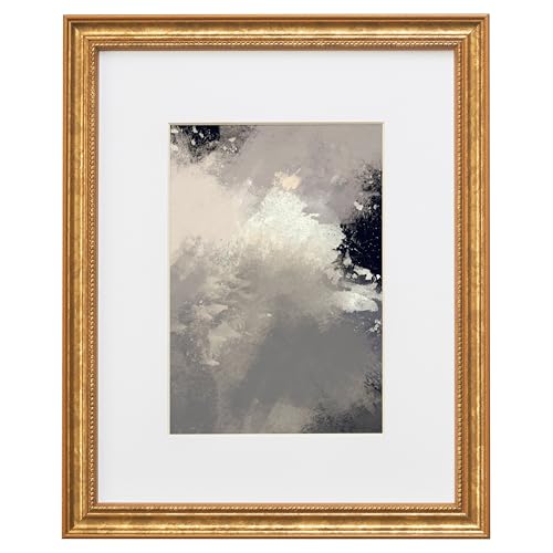wallsthatspeak Stratton, 24x36 Picture Frame Matted for a 20x30 Photo, Aged Gold