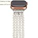 Greaciary Pearl Bracelet Compatible with 40mm Apple Watch band 38mm Series 6 5 Women,Fashion Handmade Elastic Stretch Cute Beaded Strap Replacement (White, 42mm/44mm Medium)