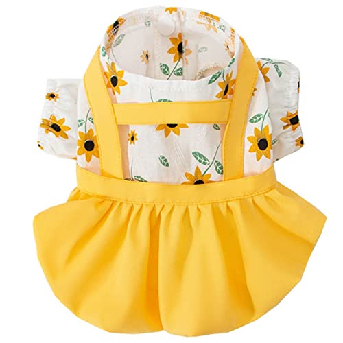 Sunflower Dog Dress Flower Dog Dresses Puppy Dog Skirt Pet Dress Girl Cat Apparel #TOP26