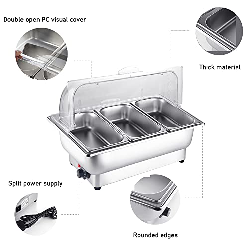DBMGB 9L Chafing Dish Speisenwärmer丨Buffetwärmer丨Wärmebehälter丨Speisewärmer丨warmhalteplatte丨Warmhaltebehälter für Buffet… – Bild 6