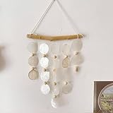 TOPMELON Handmade Natural Shell Wind Chime, Bohemian Retro Style Wall Hanging Decoration, for Nursery Decoratio (1PCS)
