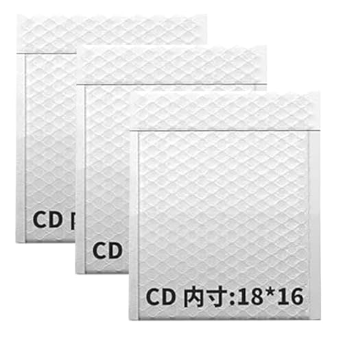 防水クッション封筒 郵送用cd対応 #cdサイズ20枚 外寸:約180x180mm 内寸:約160x180mm ホワイト耐水 ネコポス クリックポスト ゆうパケット クロネコDM便 ポスパケット対応 緩衝材付き 郵便梱包発送業務用気泡袋 【UNIQUE-I