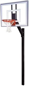 First Team Legacy Turbo In-Ground Basketball Hoop with 54 Inch Glass Backboard