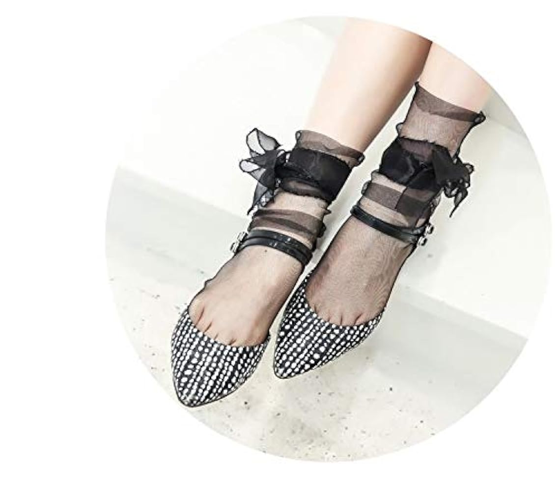 Amazon | [HIKARI_SOCKS]インポートリボン付きシースルー