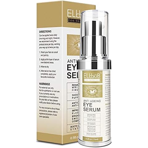 Anti Ageing Eye Serum - Eye Cream - Anti Wrinkle Eye Serum for Puffy Eyes, Dark Circles, Eye Bags, Crows Feet, Wrinkles,Reduces Wrinkles Saggy Skin Puffy Eyes Cover