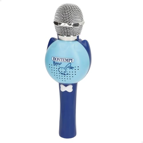 ColorBaby Bontempi Micrófono Infantil, Color Azul, Conexión inalámbrica, Bluethooth, Mide 8x24 cm, Efectos, Karaoke Infantil, Micrófonos inalámbricos, Juguetes para niños 3 años (47889)