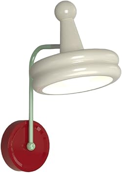 Second Bauhaus Wall Lamp, White Metal Wall Light with E27 Socket, Bedside Wall Sconce, Living Room Decorative Lighting Wall Lamps, Modern Simple Wall Lights for Corridor